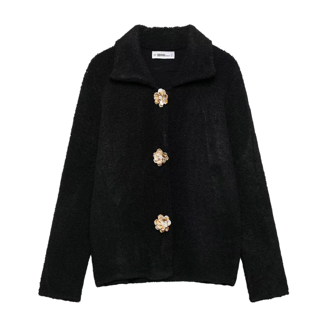 Veste en polaire confortable pour femme avec patte de boutonnage élégante Chic & Stil