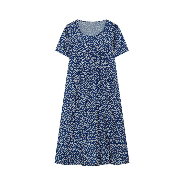Maxi dress for women with a floral design and wide sleeves Lune London