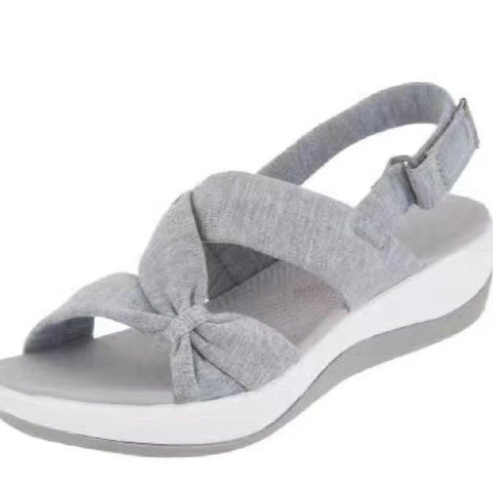 Women's wedge sandals with adjustable strap and comfortable cushioning Lune London
