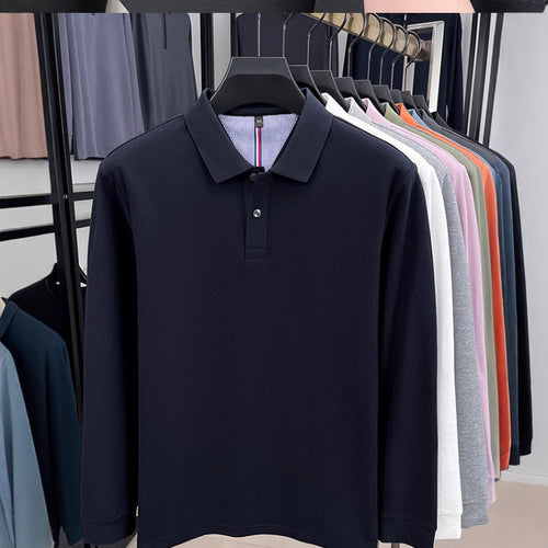 Men's Long Sleeve Polo with Structured Design and Breathable Properties Lune London