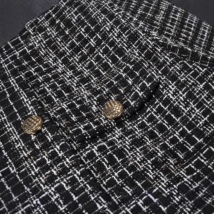 Veste en tweed pour femmes avec boutons dorés Chic & Stil