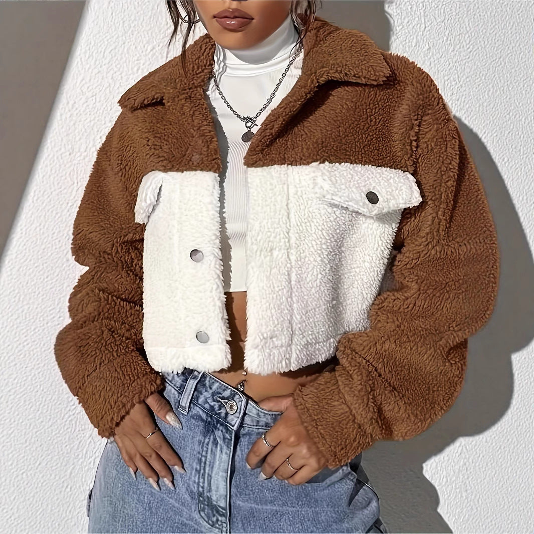 Oversized fleece jacket for women with pockets Lune London