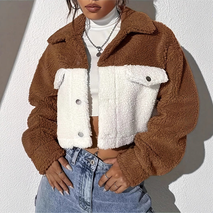 Oversized fleece jacket for women with pockets Lune London