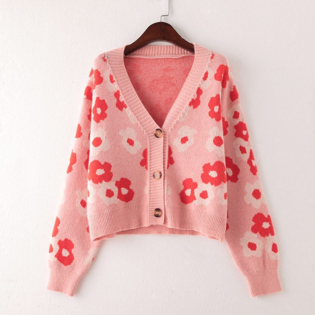 Lune London floral design women's cardigan