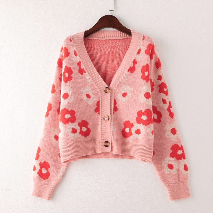 Lune London floral design women's cardigan