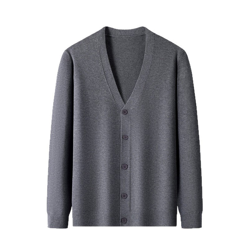 Elegant knitted jacket for men with V neck Lune London