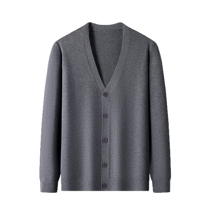 Elegant knitted jacket for men with V neck Lune London