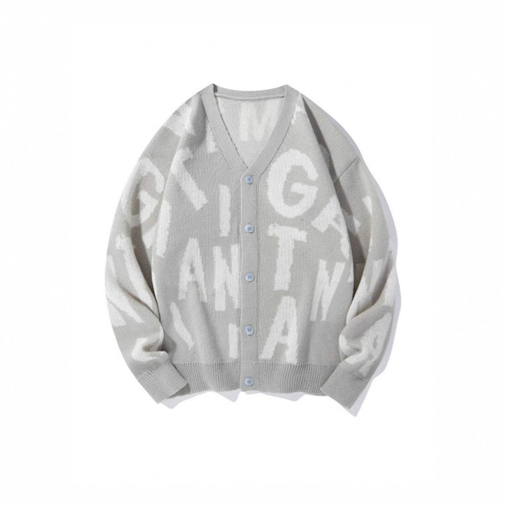 Cardigan pour femmes avec un motif de lettres élégant et en V