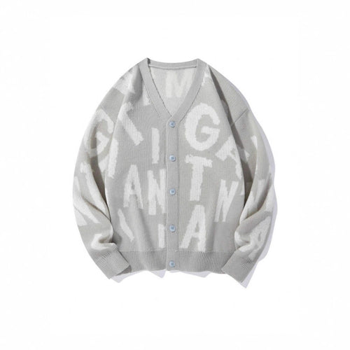 Cardigan pour femmes avec un motif de lettres élégant et en V