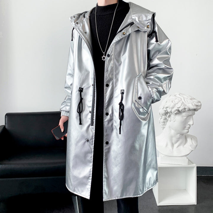 Veste de pluie réfléchissante pour hommes avec zone de capuche ajustable et poches pratiques Lune London