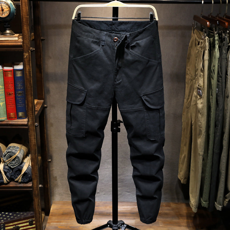 Men's cargo pants with multifunctional pockets and elastic waist Lune London