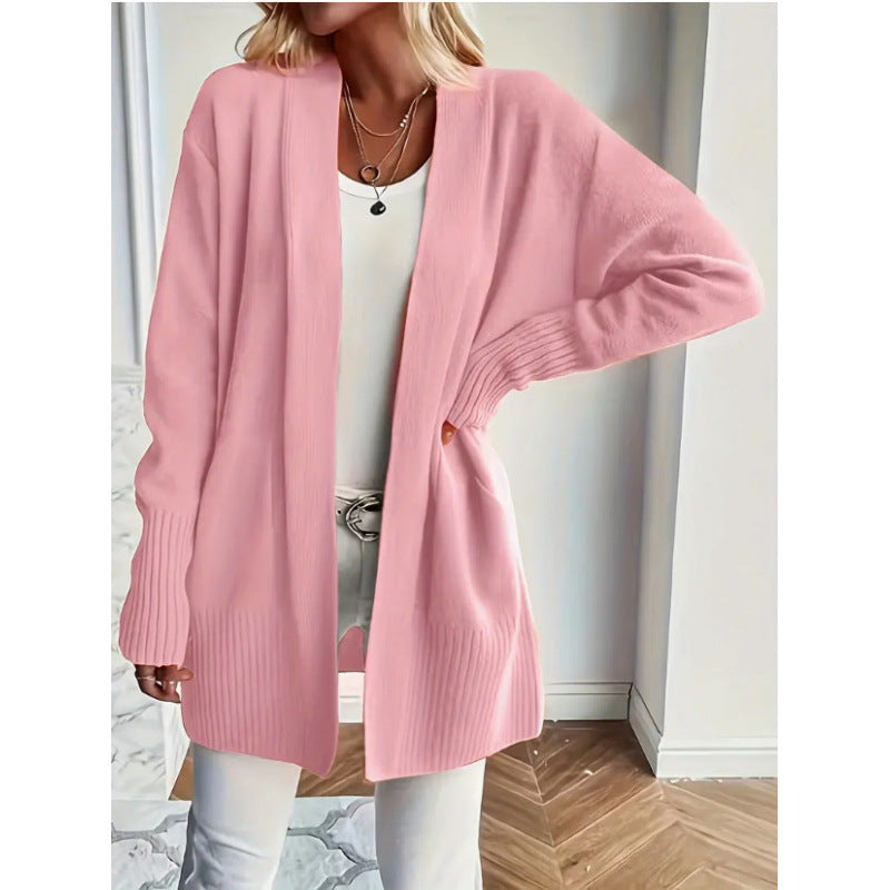 Lune London | Women's Long Knit Cardigan with Practical Pockets and Elegant V-Neck
