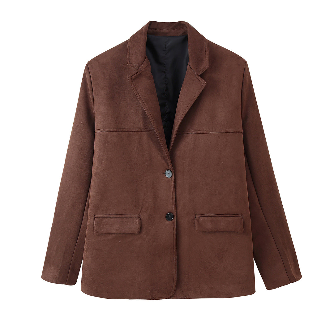 Fashionable suede jacket for women with an elegant cut and practical pockets Lune London