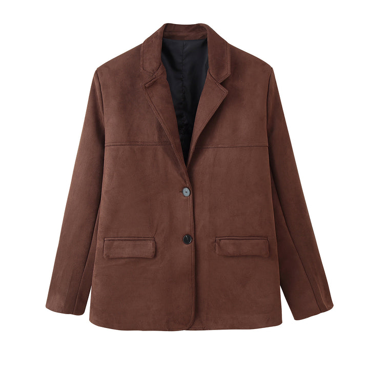 Fashionable suede jacket for women with an elegant cut and practical pockets Lune London
