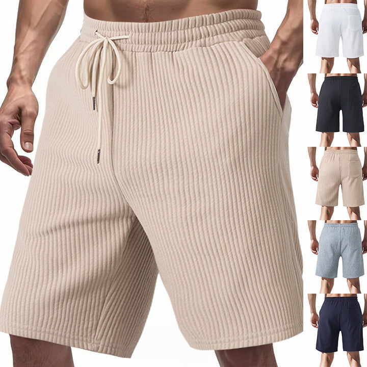 Casual men's shorts with elastic waistband and practical side pockets Lune London
