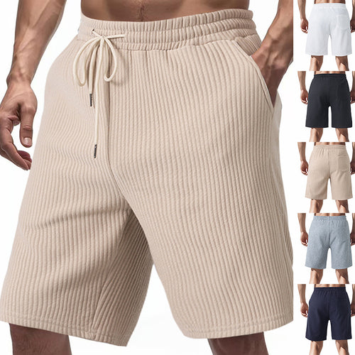 Casual men's shorts with elastic waistband and practical side pockets Lune London