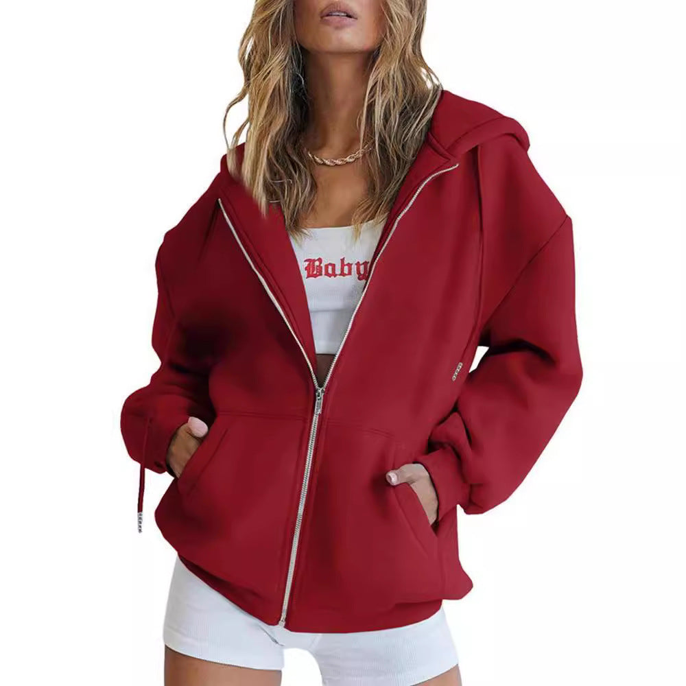 Ladies Zip-Up Hoodie Chic and Style