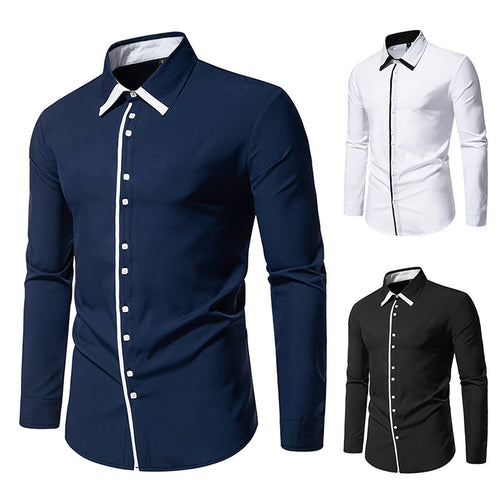 Elegant men's shirt with contrasting collar Lune London