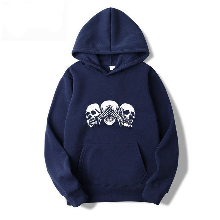 Women's hoodie with artistic skull design Chic & Stil