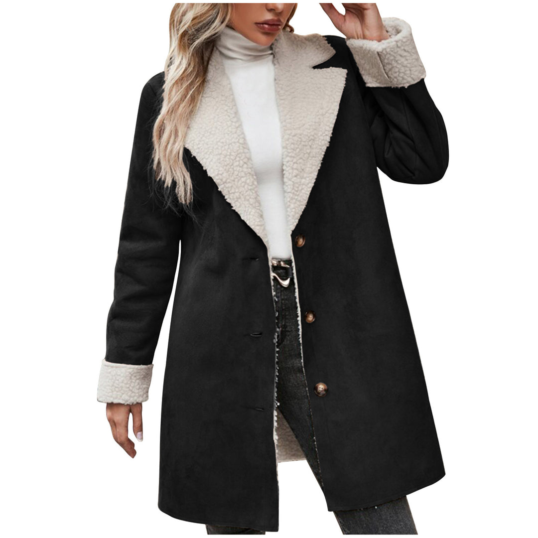Elegant and warm ladies faux fur jacket with chic collar Lune London