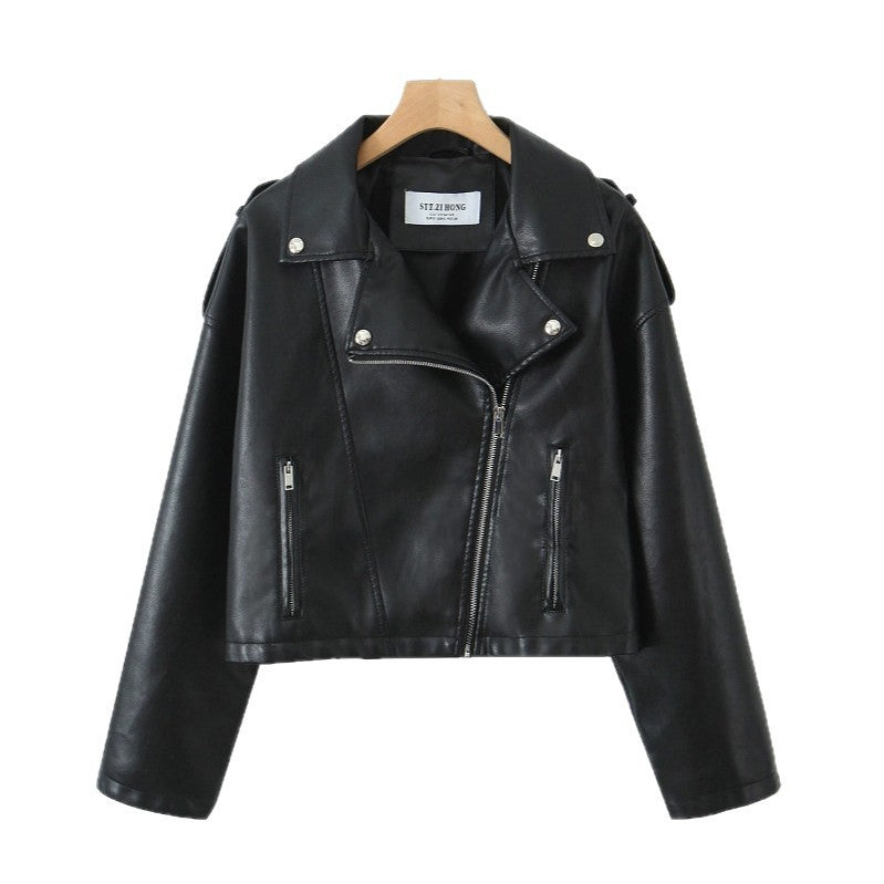 Elegant motorcycle jacket for women with zipper closure and practical pockets Lune London