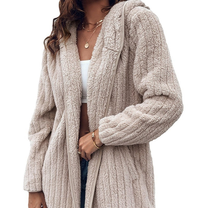 Ladies Comfortable Fleece Jacket with Structured Details Lune London