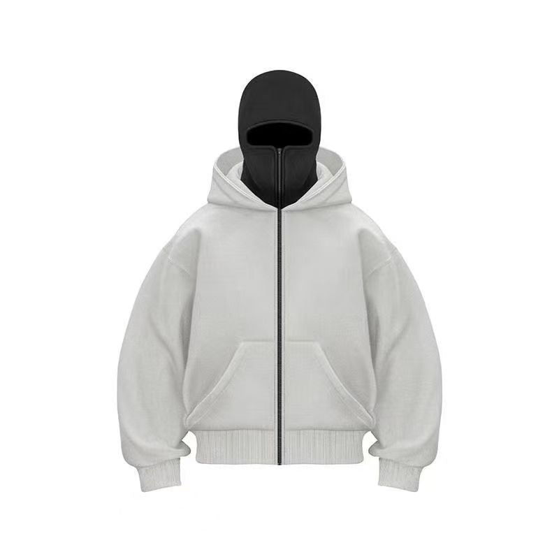 Stylish hoodie jacket for women with integrated face protection Lune London
