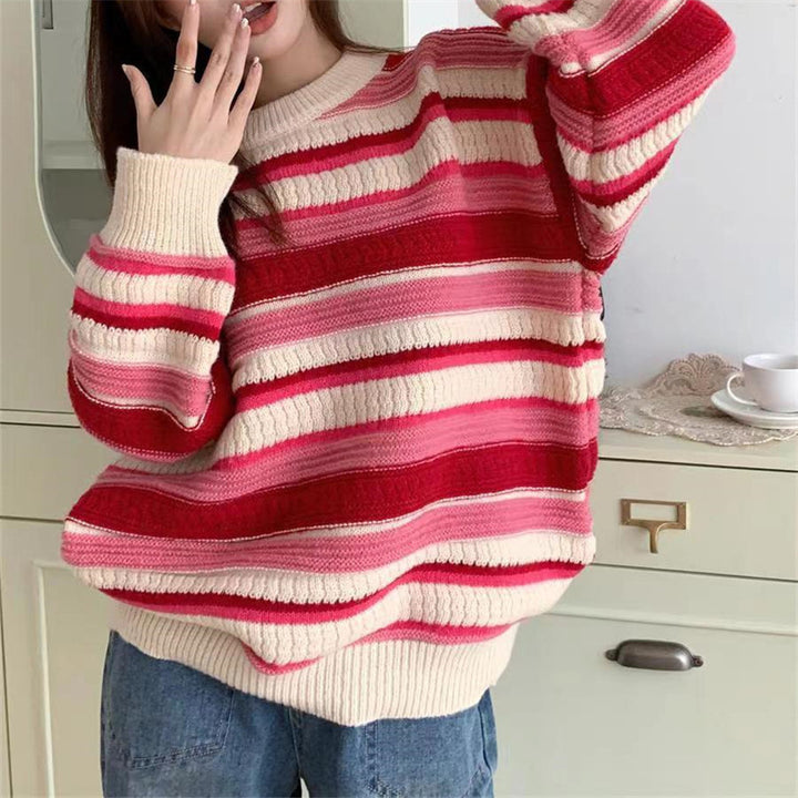 Casual pull for women with textured striped pattern Lune London