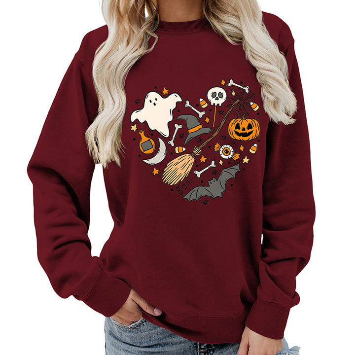 Sweatshirt d'Halloween pour femmes avec design créatif Chic & Stil