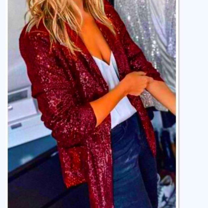Women's jacket with sequin trim Lune London