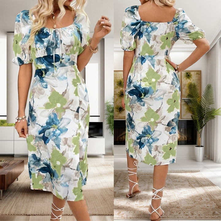Ladies Elegant Midi Dress Floral Lune London
