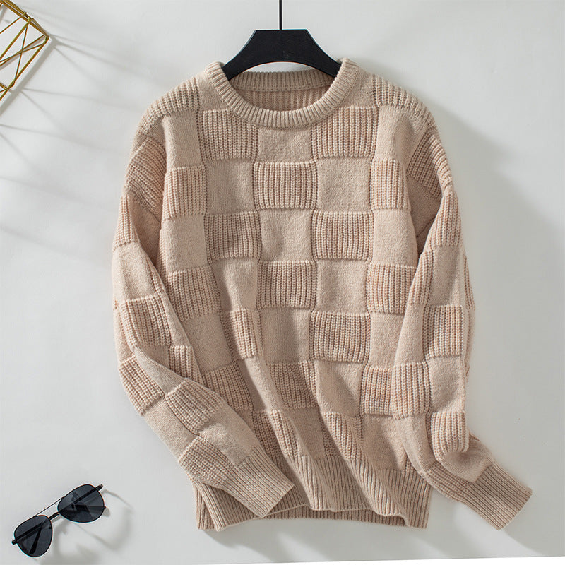 Knitted patterned sweater for women with panoramic design and cozy texture Lune London