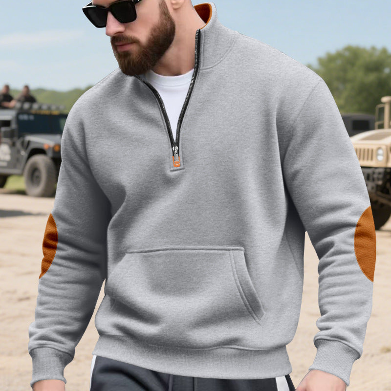 Men's Hoodie with high collar in fashion and contrasting details Lune London