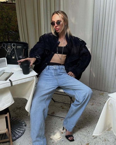 Women Oversized Velvet Jacket Lune London