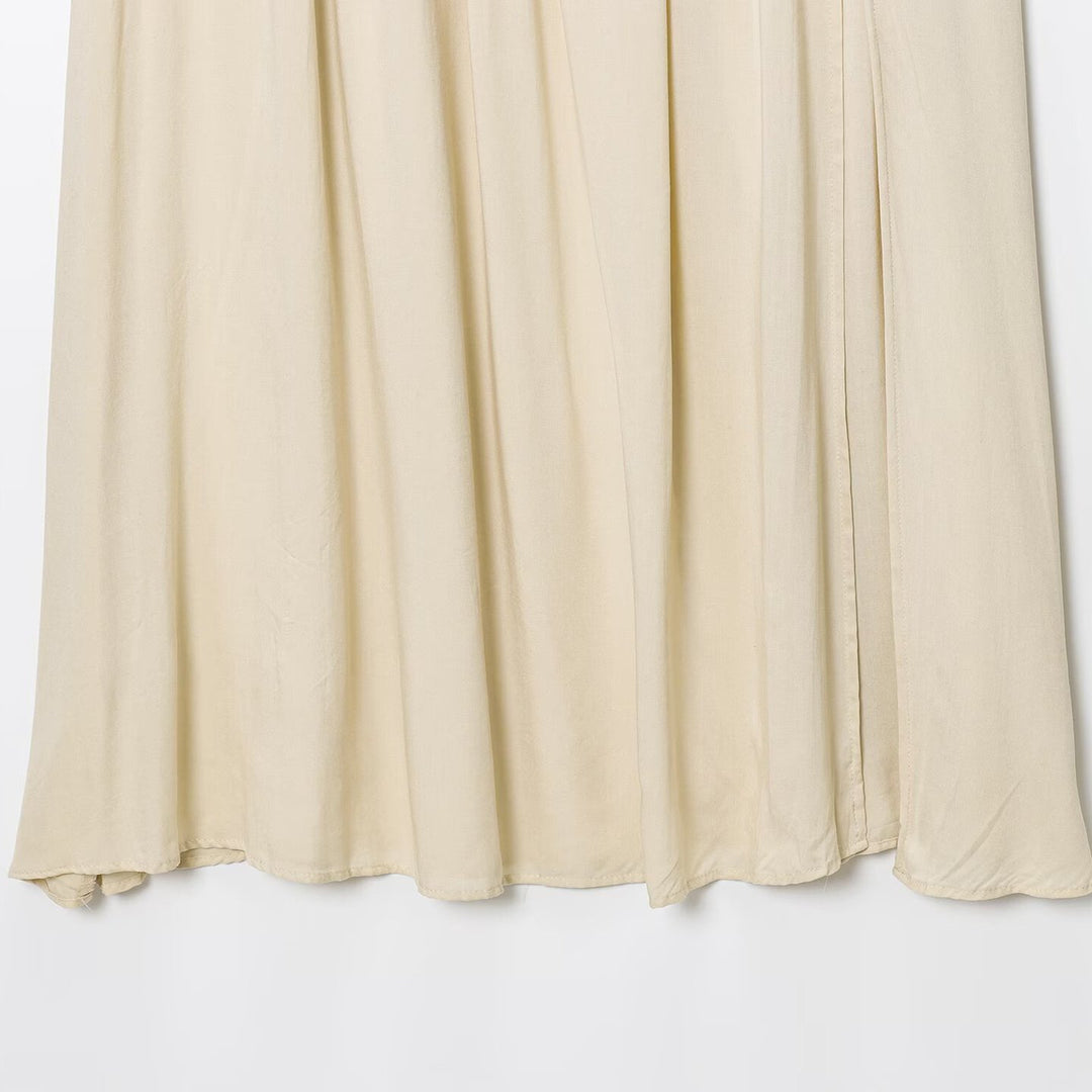 Airy midi skirt for women with an elegant pleat at the waist and a Lune London belt