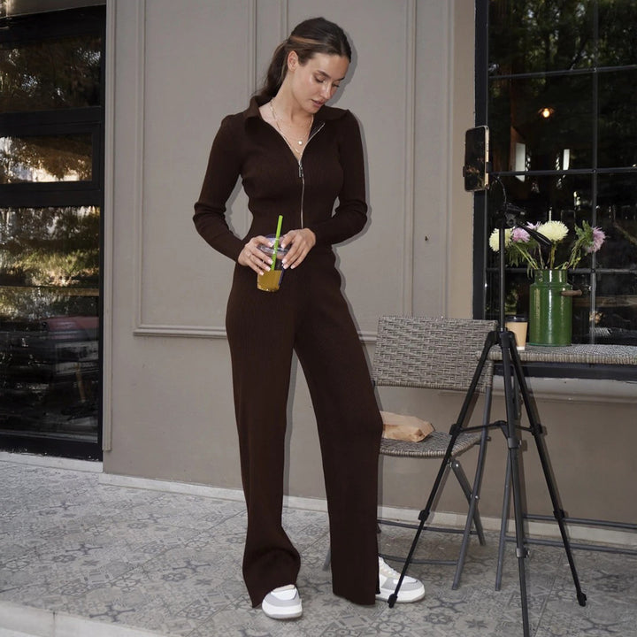 Salopette tendance pour femmes avec longue fermeture éclair Chic & Stil