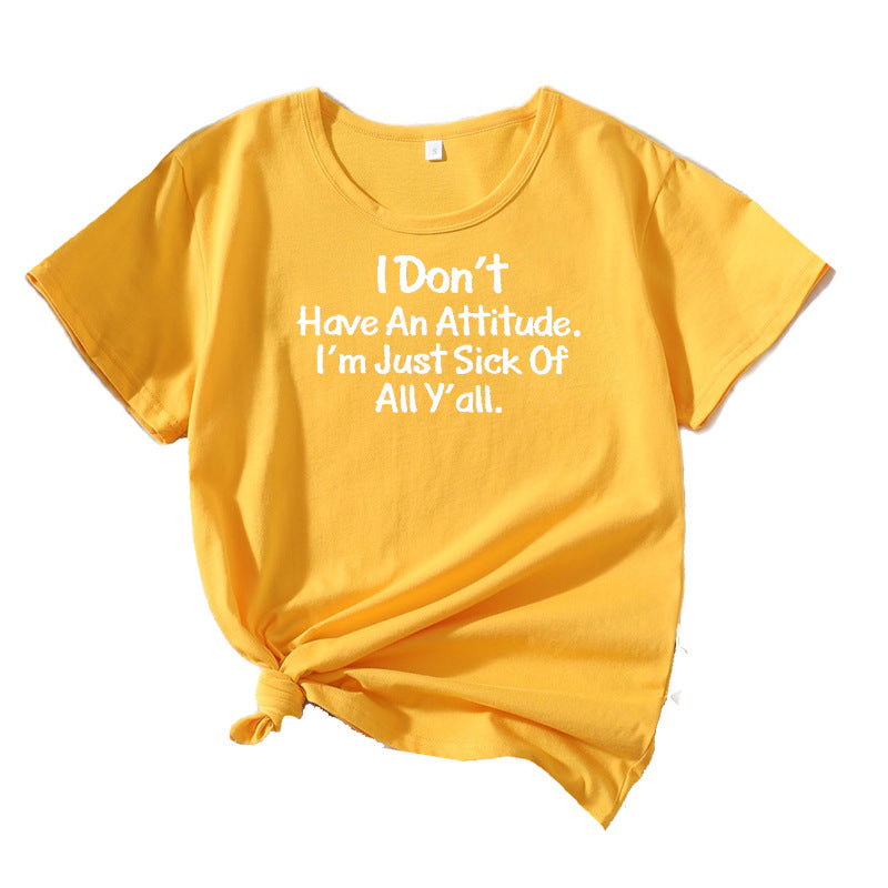 Ladies Casual Attitude Graphic T-Shirt Lune London