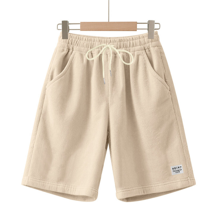 Casual shorts for men in lightweight ribbed fabric with adjustable waist Lune London