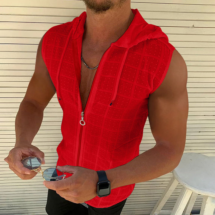 Men's Sleeveless Performance Zip Hoodie Lune London