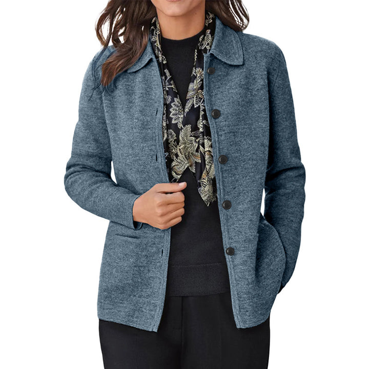 Fashionable women's leisure jacket with decorative buttons and side pockets Lune London