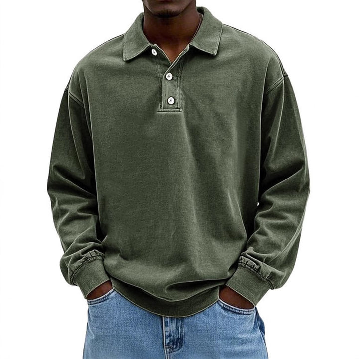 Men's polo t-shirt with button placket and relaxed fit Lune London
