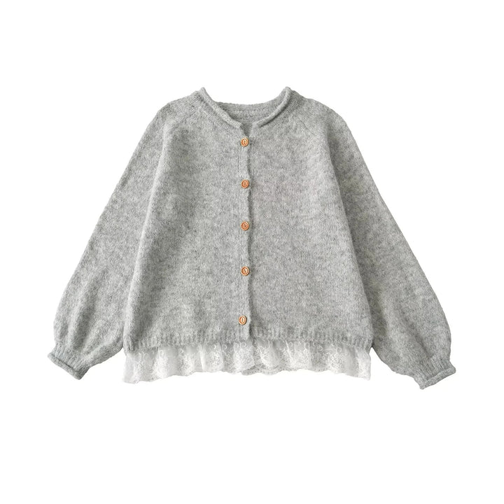 Ladies Elegant Knitted Vest with Lace and Chic Button Detail and Style