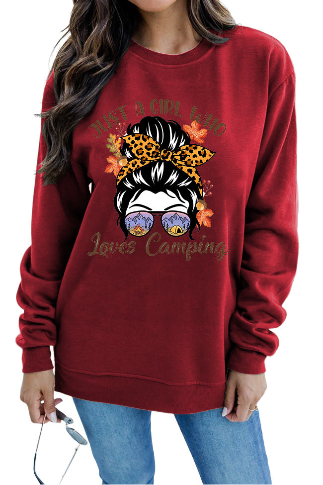 Sweatshirt pour femmes avec motif artistique de camping Chic & Stil