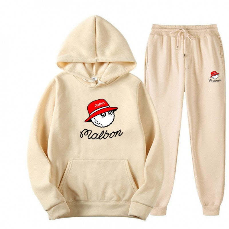 Women's leisure hoodie suit with playful graphic design and practical pockets Chic & Stil