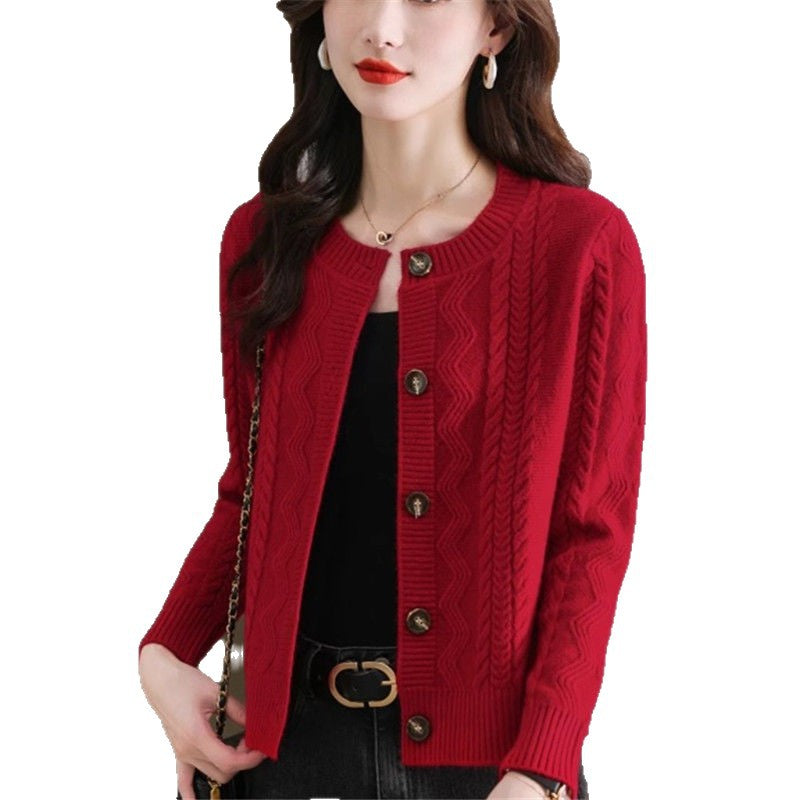 Cardigan confortable pour femmes avec détails de boutons décoratifs Chic & Stil