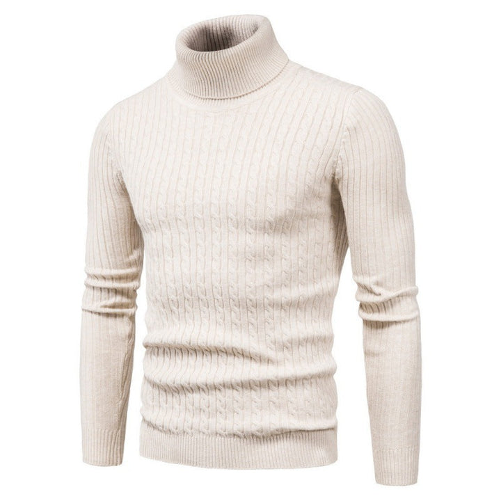 Lune London | Men's Turtleneck Sweater with Cable Pattern