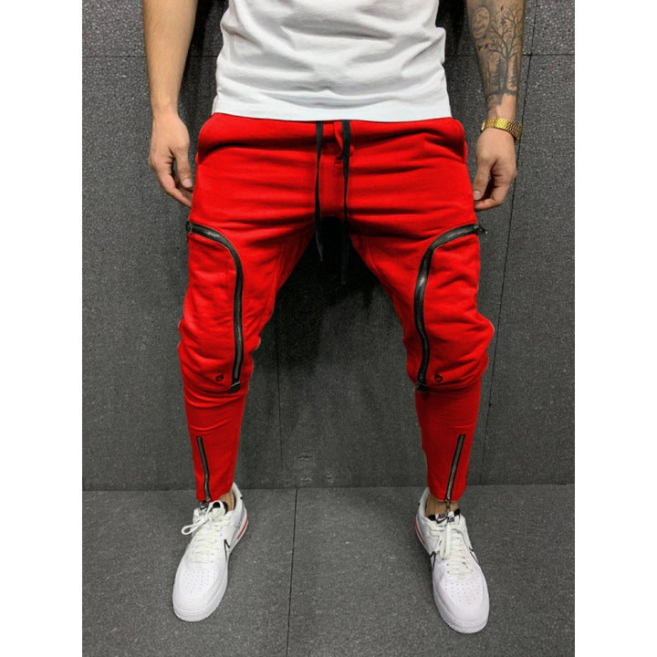 Men's sporty jogger pants with stylish zippers and a slim fit Lune London