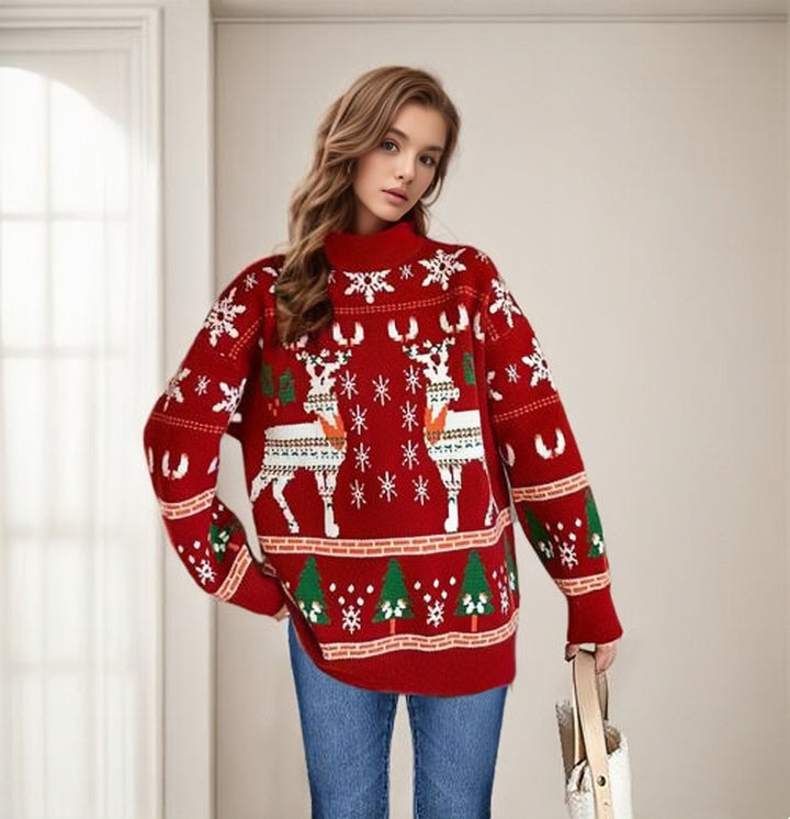 Christmas sweater for women with festive pattern and relaxed fit Lune London