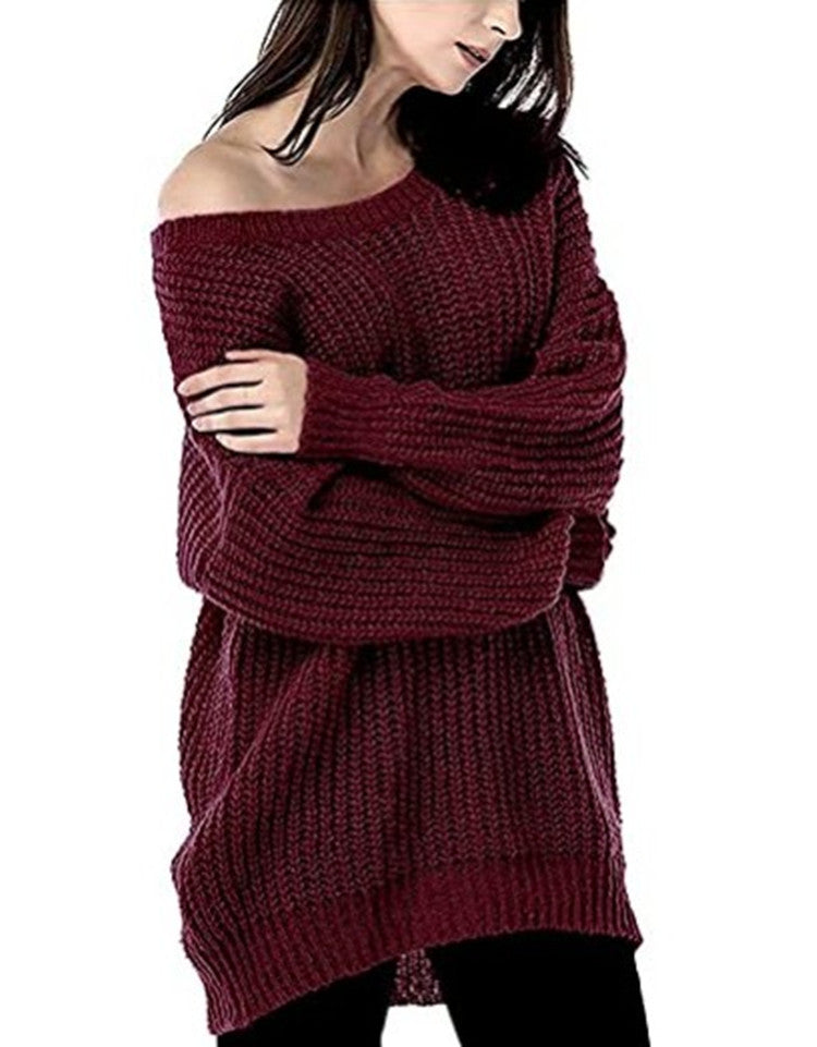 Ladies chunky knit pullover in soft material and loose fit Lune London