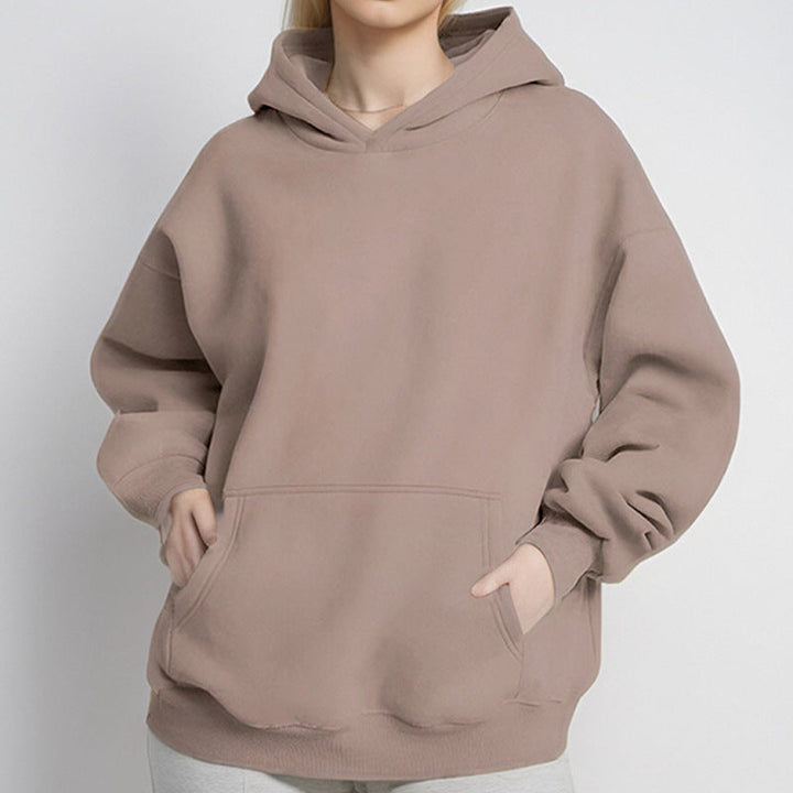 Women's Loose Hoodie Made Of Soft Fleece with Kangaroo Pocket Lune London